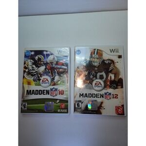 Madden NFL 10 and Madden NFL 12 Video Games for Nintendo Wii Bundle Lot